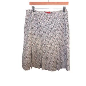 Oscar by Oscar De Le Renta Pleated Hem Skirt 10 Colorful Office Work Outfit